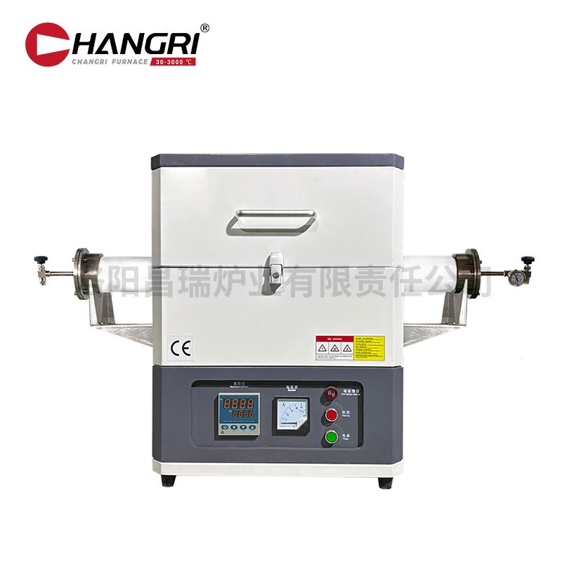 管式爐1200℃管徑100加熱區300電阻絲加熱新配色灰白