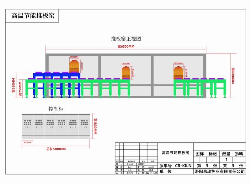 昌瑞爐業成功完成（chéng）客戶推板窯圖紙繪製
