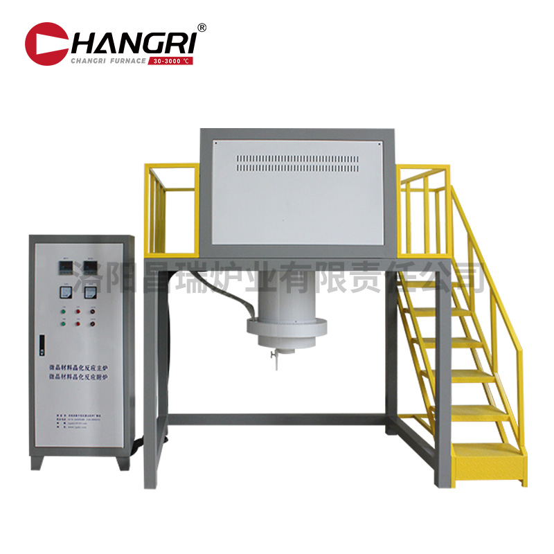 異形定製爐（lú）1800℃400X400X4000罩式爐微晶材料晶（jīng）化反應爐內放鉑（bó）金坩堝